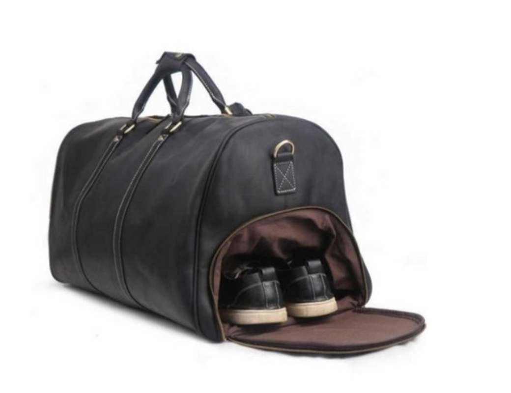 Duffle bag kulit hot sale