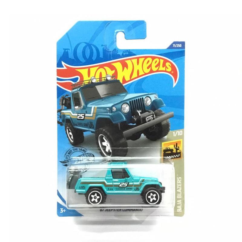 Jual Hot Wheels 67 Jeepster Commando with Bike Hijau Chrome di