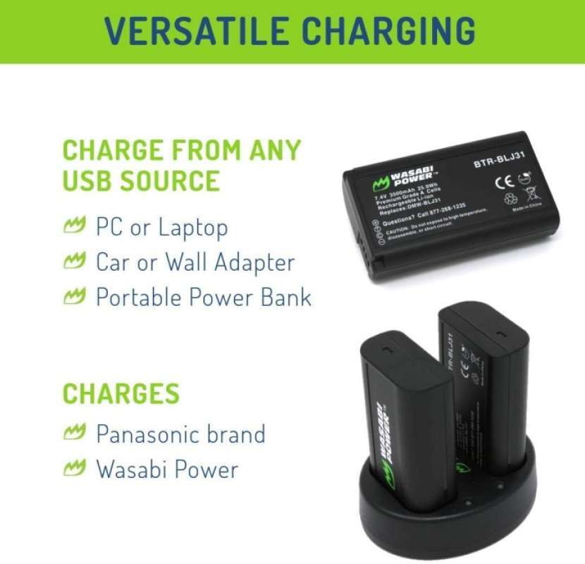 Promo Wasabi Power For Panasonic Dmw-blj31 Dc-s1 Dc-s1h Dc-s1r