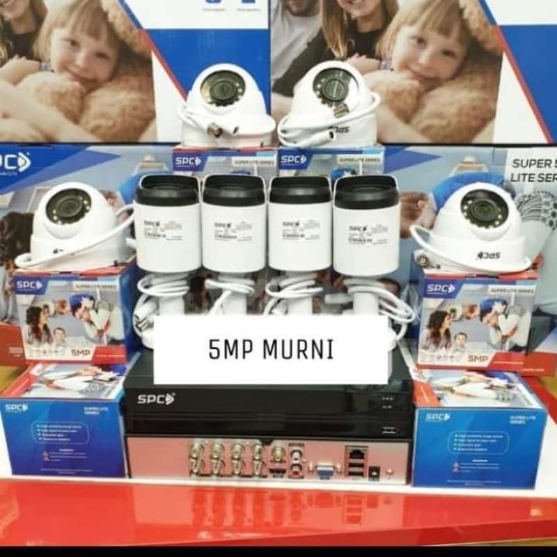 Jual Paket Cctv Spc Superlite 16ch 8kamera 5mp Kompit Bos Di