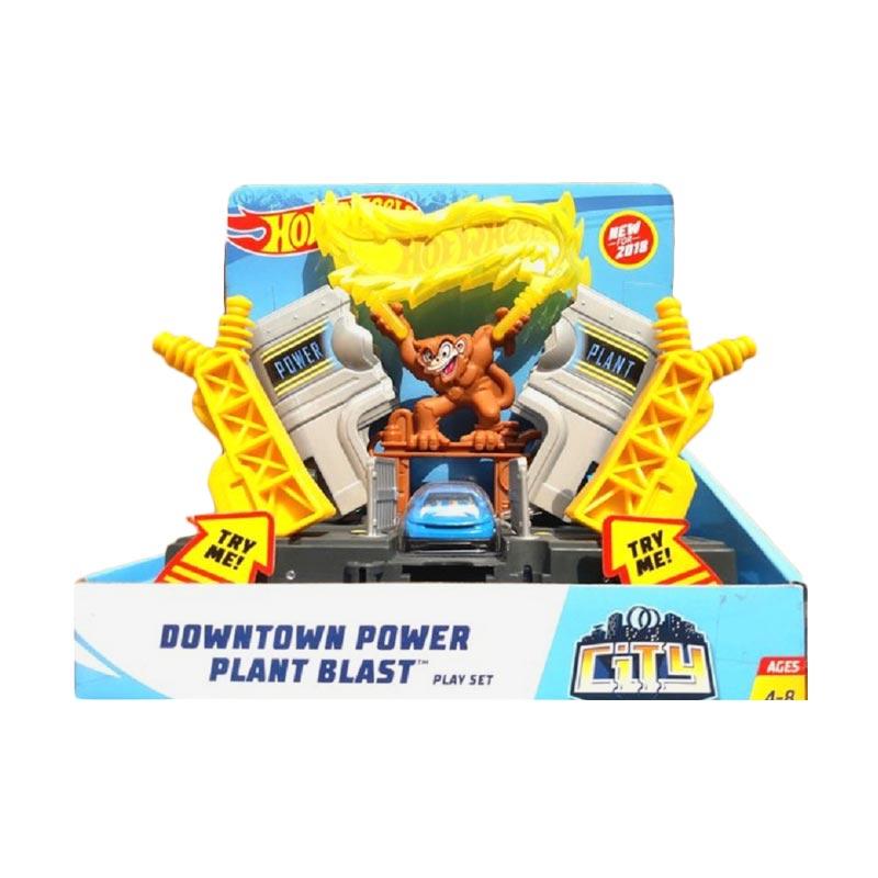hot wheels city downtown power plant blast playset