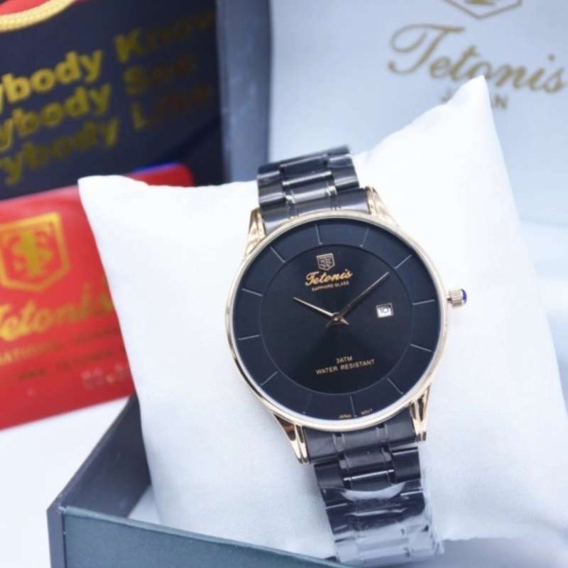Jual Jam Tangan Tetonis Ts6606 Black Rosegold Pria Di Seller Toko