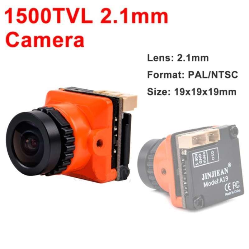 NEW 1/3 CMOS 1500TVL B19 Mini FPV Camera - 2.1mm Lens Power 5V-30V