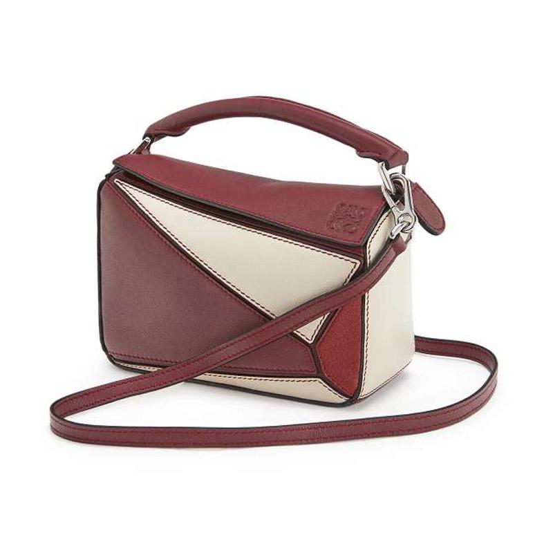 Jual Loewe Puzzle Mini Sling Bag Wanita Wine Garnet di Seller