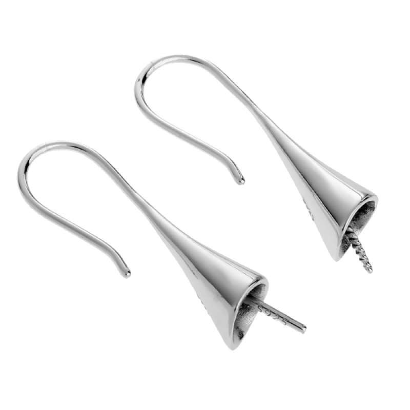 Oem 925 Sterling Silver Earring Bail Trumpet Hook Ear Wires For Pearls 2pcs Terbaru Agustus 2021 Harga Murah Kualitas Terjamin Blibli