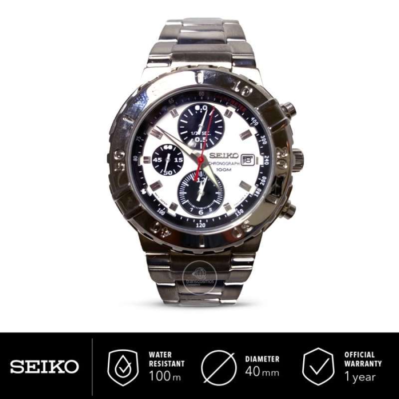 Promo Jam Tangan Pria Seiko Panda Chronograph Classic SND677