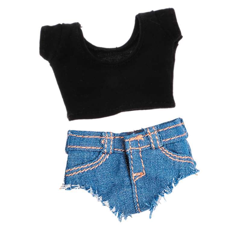Jual Oem 1 6 Short Sleeve Crop Top T Shirt Shorts Jeans For Female Figure 12 Inch Online November 2020 Blibli Com