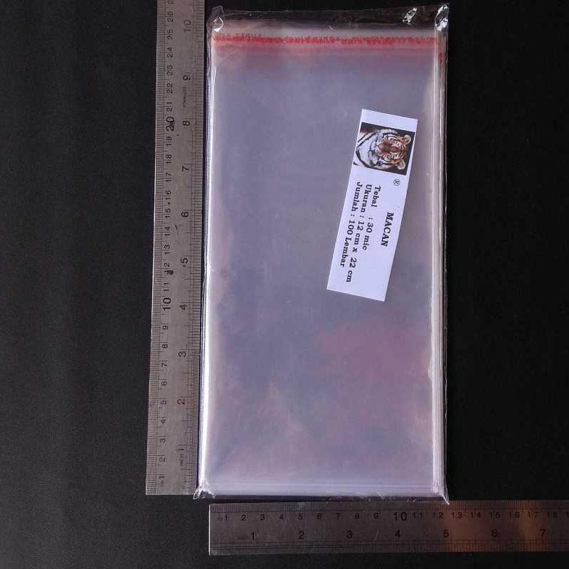 Plastik Opp Ukuran Opp lem 10,5x24 21mic quantity. plastik opp ukuran