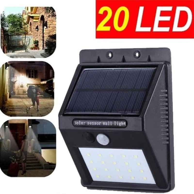 oem 61915 solar powered led wall light lampu dinding tenaga surya with sensor gerak 20 led