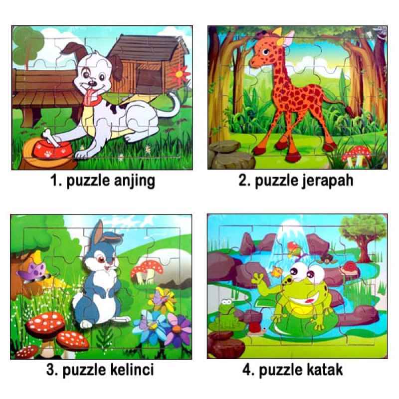 Jual Oem Gambar Binatang Puzzle Kayu Jigsaw Mainan Edukasi Anak Online Desember 2020 Blibli