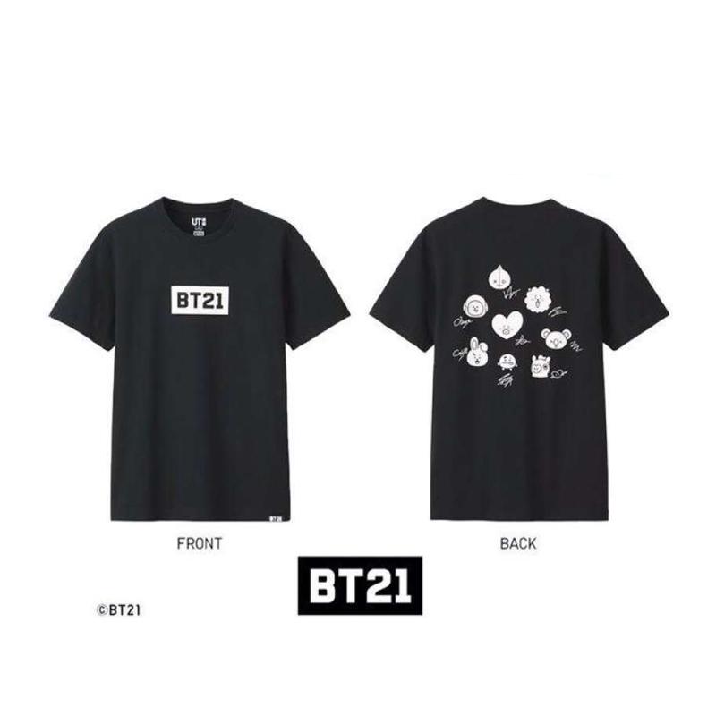 Jual UNIQLO BT21 T Shirt Wanita Black di Seller Rara Shop