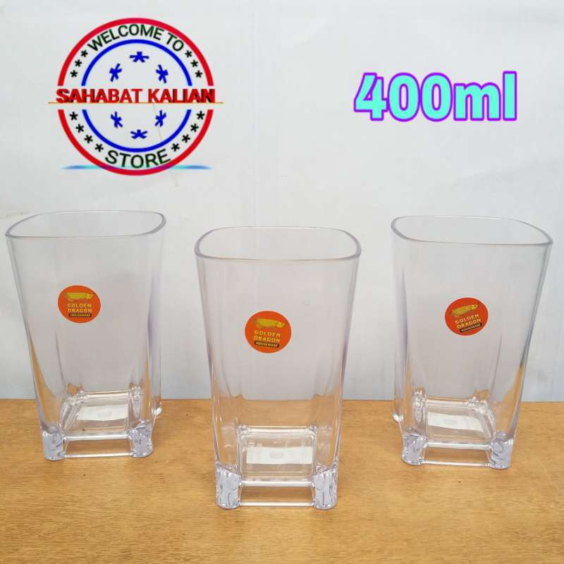Jual Gelas Plastik Model Persegi Golden Dragon 851 400ml 1 Box Isi 6 Pcs Online Oktober 2020 Blibli Com