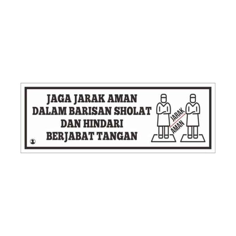 Jual Acrylic Sign Corona Jaga Jarak Aman Saat Sholat 10x15cm Online Desember 2020 Blibli