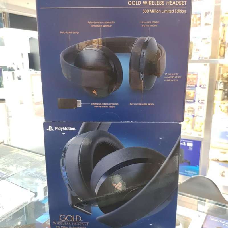 PS4 Wireless Gold Headset 500 millions limited edition