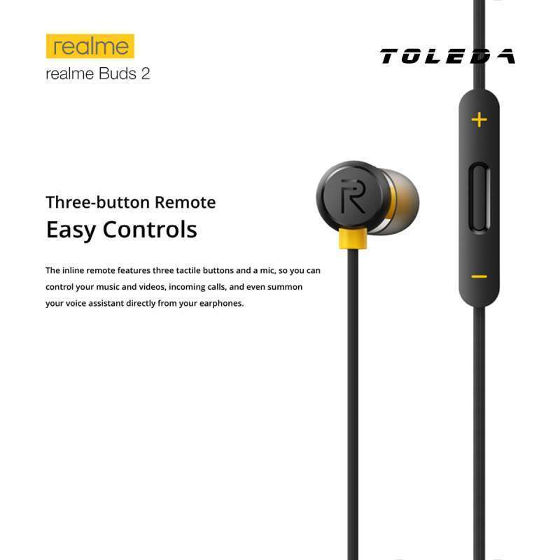Promo Earphones Headphones Realme Buds 2 RMA155 3.5mm Jack