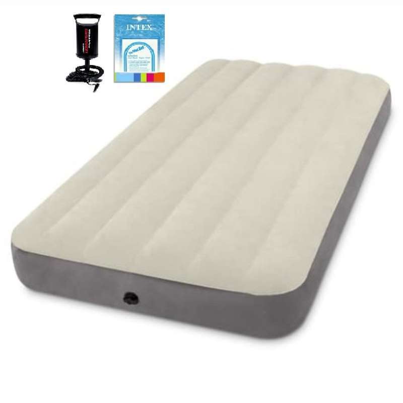Jual Paket Murah Kasur Angin Intex Twin Durabeam Pompa Tangan Lem Tambal Murah Mei 2021 Blibli