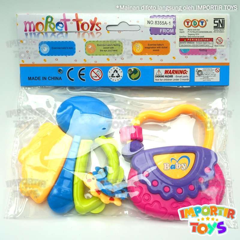 Jual Mainan Kerincingan Bayi Import Set 2 Mainan Aman Dan Ber Sni Online September 2020 Blibli Com