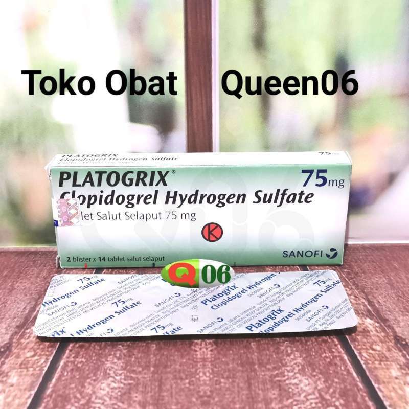 platogrix 75 mg clopidogrel hydrogen sulfate obat pengencer darah jantung stroke per blister original 14 tablet