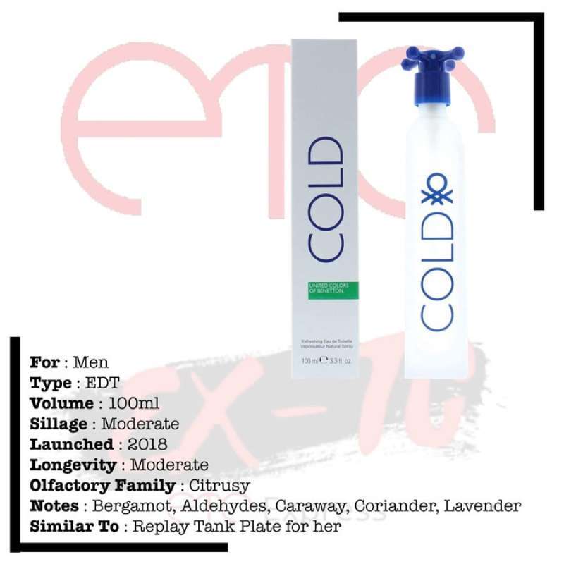 Jual Decant Benetton Cold Edt For Men 10ml Online November 2020 Blibli