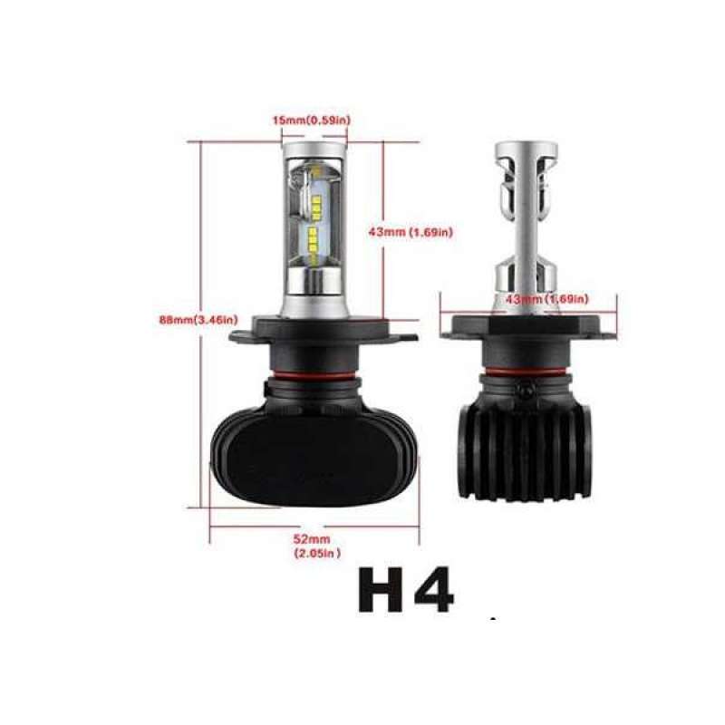 lampu mobil headlight led csp 2pcs h4