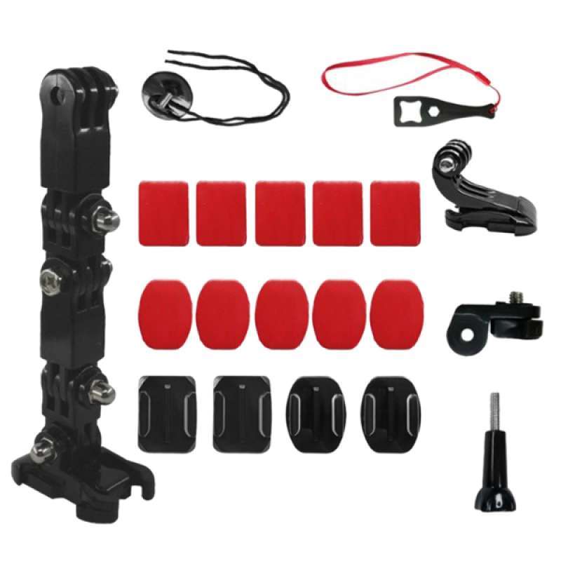 Jual 20in1 Helmet Chin Mount Bracket Motocross Sports Camera Support For Gopro 8 6 Online November 2020 Blibli Com