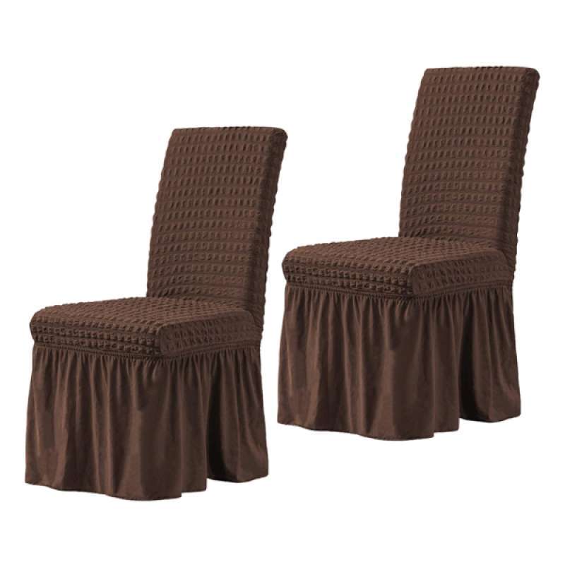 Jual 2x Dining Chair Covers Ruffled Skirt Stool Slipcover Stretch Spandex Chair Protectors Short Kitchen Chair Seat Cover For Home Coffee Online April 2021 Blibli