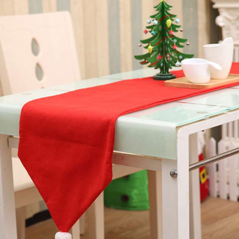 Jual Christmas Tablecloth Reusable Table Runner Decorative Party Supplies Red Online September 2020 Blibli Com