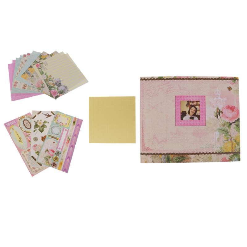 Jual Vintage Floral Designs Photo Album Picture Case Storage 262x225mm Large Handmade Family Wedding Baby Picture Film Book With Decorative Sticker Online September 2020 Blibli Com