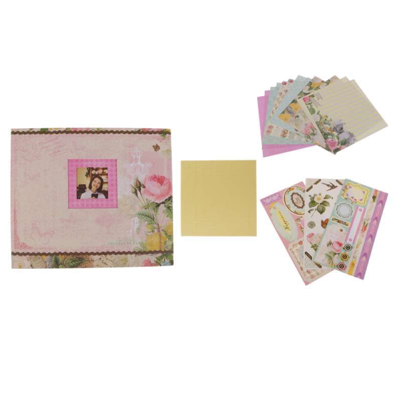 Jual Vintage Floral Designs Photo Album Picture Case Storage 262x225mm Large Handmade Family Wedding Baby Picture Film Book With Decorative Sticker Online September 2020 Blibli Com