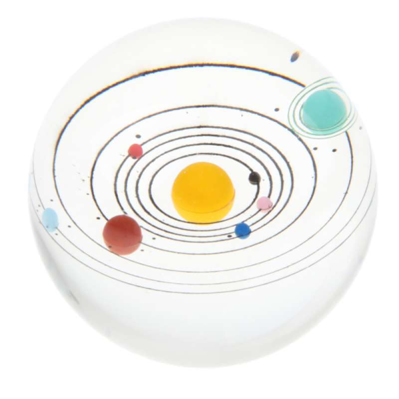 3D Crystal Ball Solar System Model Clear 80mm Kids Astronomy Science Toy 