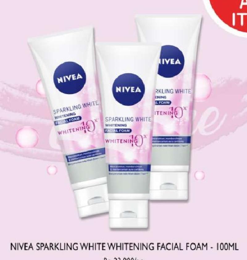 nivea sparkling white facial foam