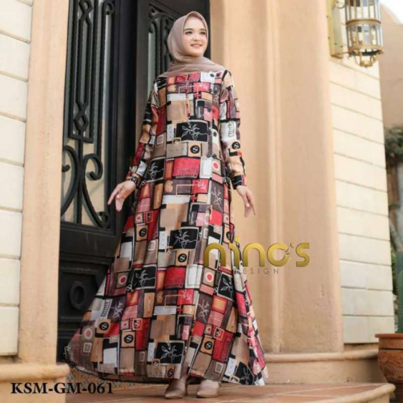 Jual Nino S Design Gm 061 Gamis Muslim Wanita Murah Mei 2021 Blibli