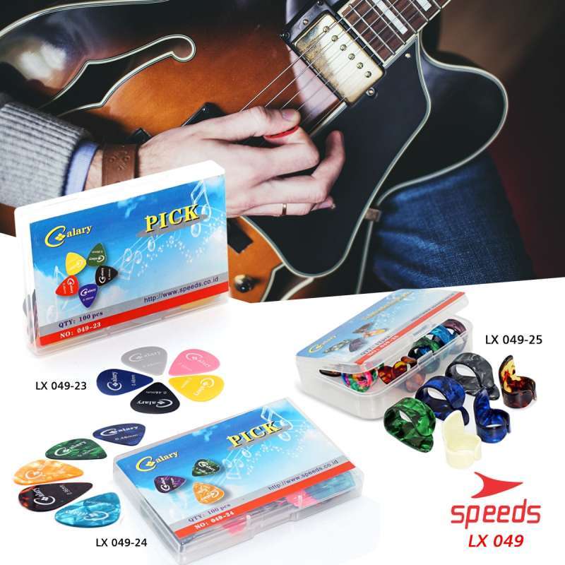Jual Speeds Pick Gitar Alat Musik Celluloid Murah Pemetik Gitar Akustik 0 46mm 049 23 Online Desember 2020 Blibli