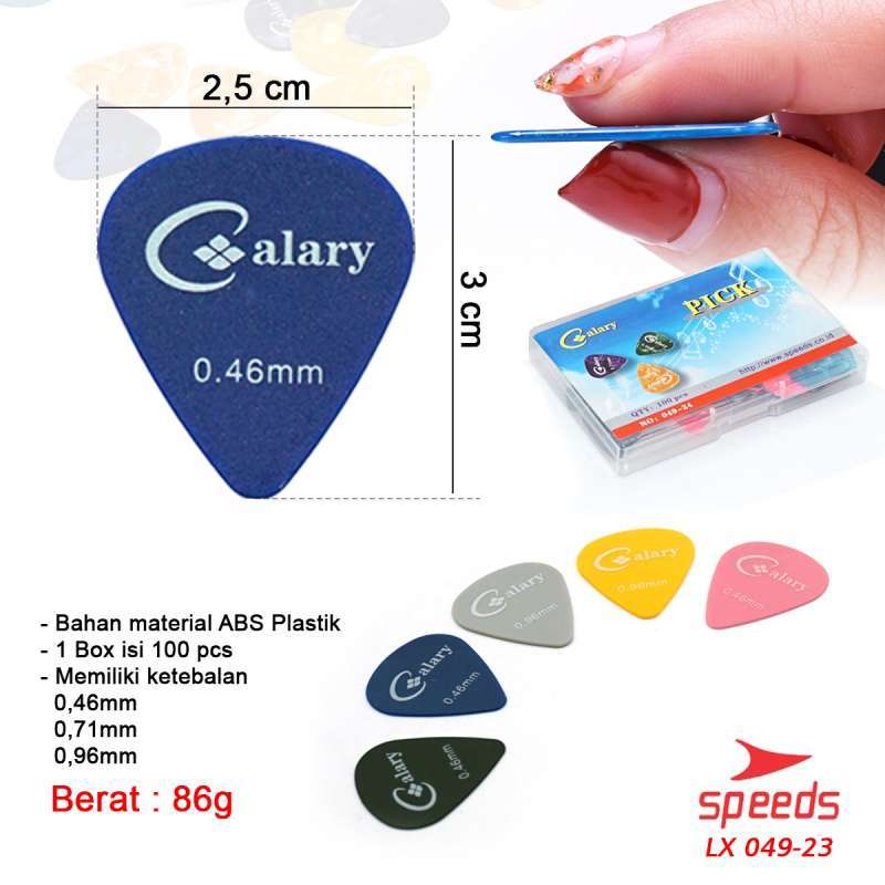 Jual Speeds Pick Gitar Alat Musik Celluloid Murah Pemetik Gitar Akustik 0 46mm 049 23 Online Desember 2020 Blibli