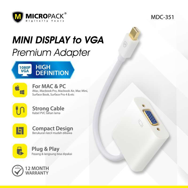 Converter Mini Display to VGA Full 