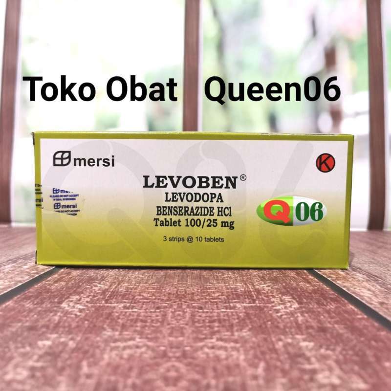 levoben levodopa 100 mg benserazide hci 25 mg sama dengan lepovar atau madopar obat parkinson per strip original 10 tablet
