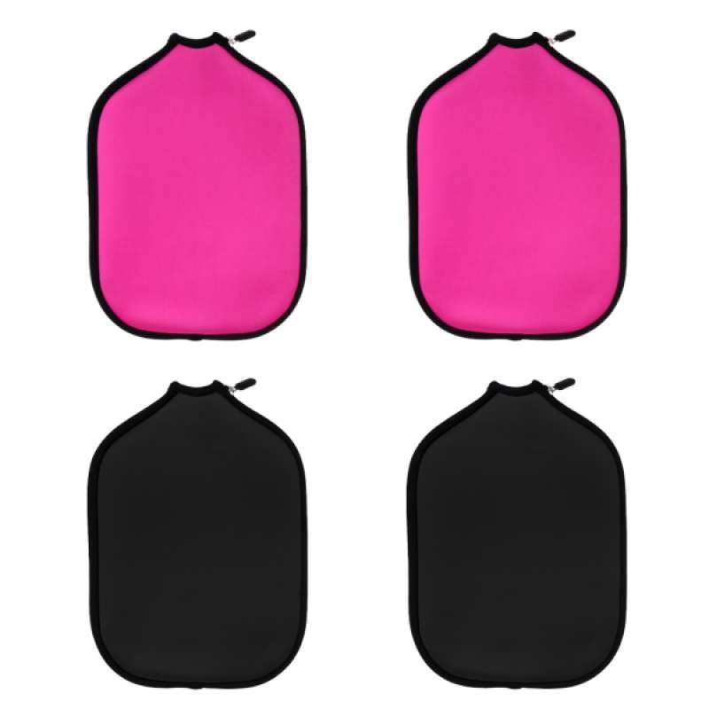 4pcs Ultralight Pickleball Paddle Cover Universal Lightweight Black/Pink 