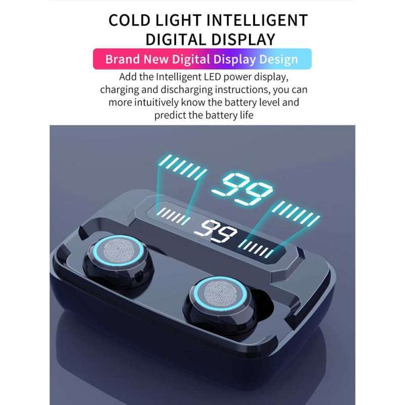 Jual Zebra Tws Earphone Bluetooth 5 0 Led Touch Powerbank Dock 2000mah M11 Murah Mei 2021 Blibli
