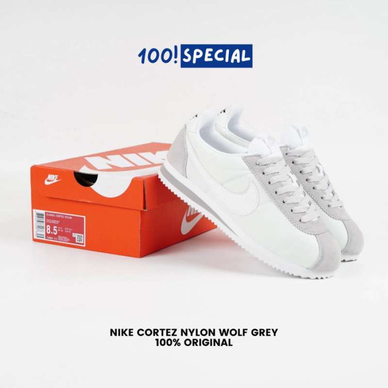 Nike cortez discount nylon wolf grey