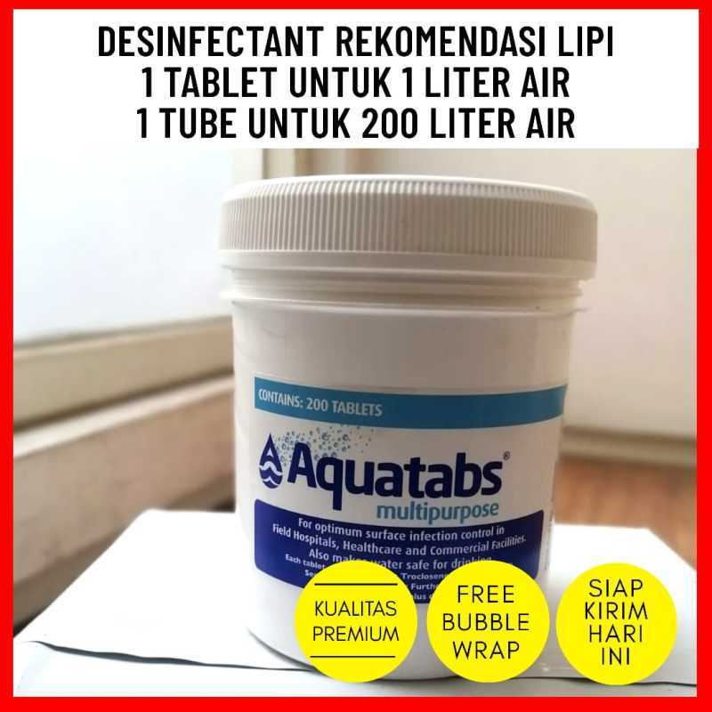 aquatabs tablet multipurpose desinfektan effervescent sterilisasi ruangan dan medis