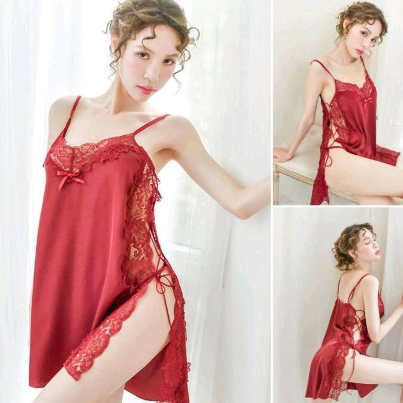 SEXY LINGERIE MURAH SATIN TALI SAMPING A0708MR MERAH SEXY LINGERIE MURAH SATIN TALI SAMPING A0708MR MERAH