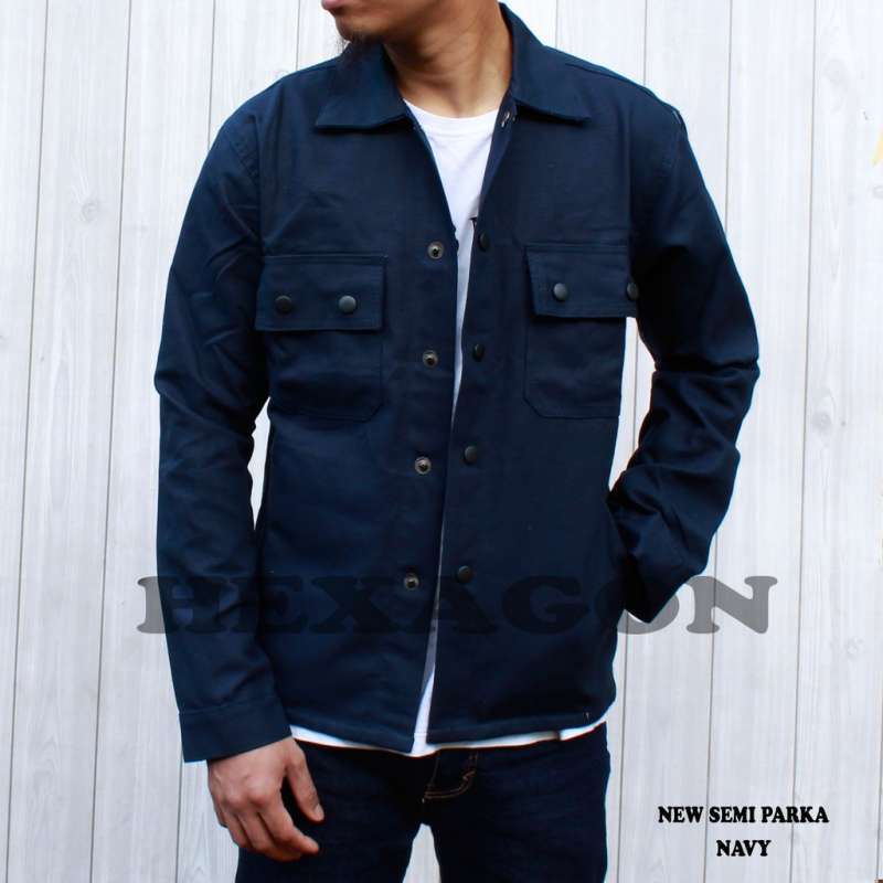 jaket semi parka navy