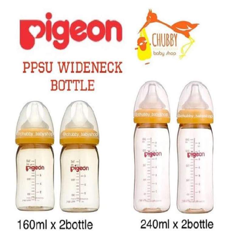 Jual Pigeon Ppsu Wide Neck Bottle 160ml X 2pcs 160ml X 2 Ppsu Online Mei 2021 Blibli