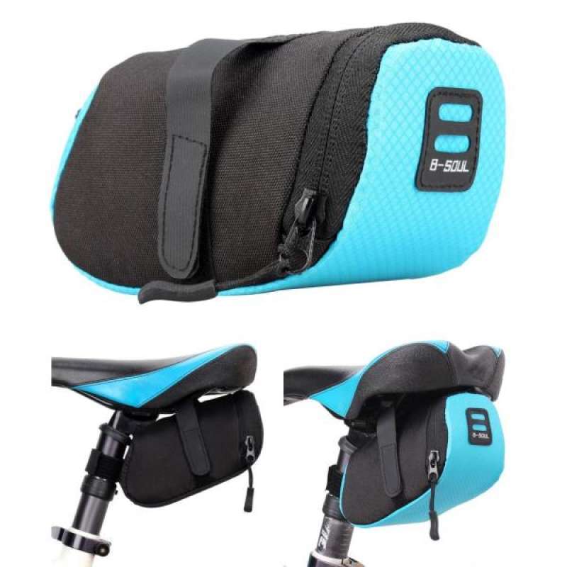 MTB Bike Bicycle Saddle Bag Under Seat Storage Tail Pouch Cycling Rear Pack Fron