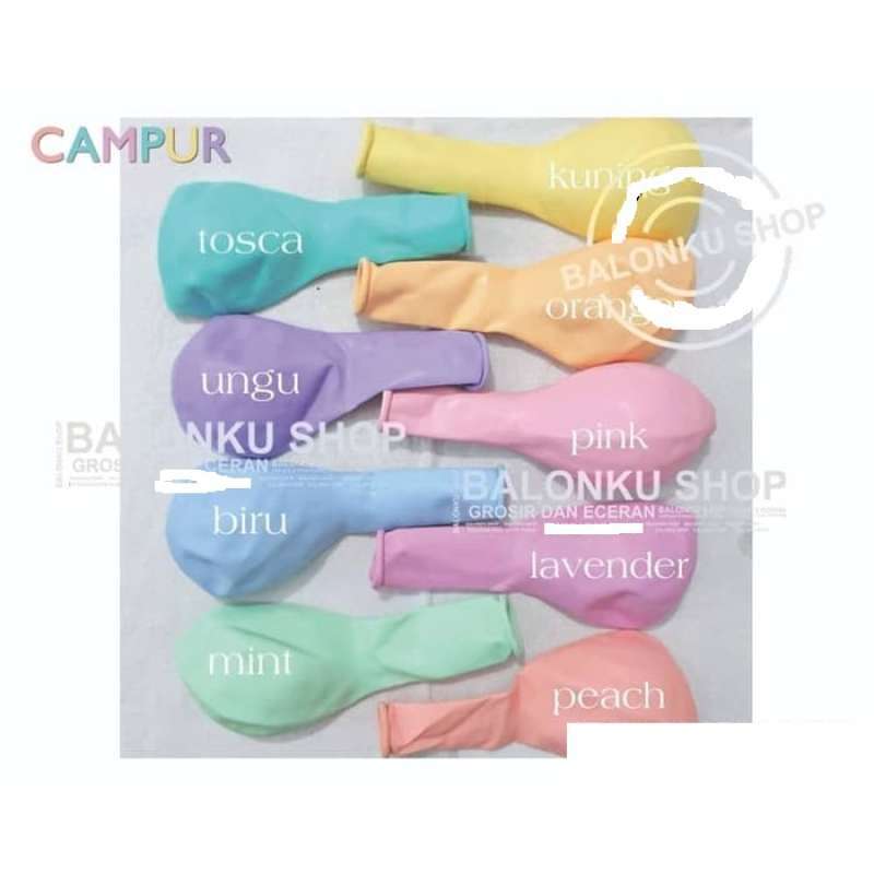 Jual Balon Latex Macaron Balon Karet Warna Pastel 12 Inch Online Desember 2020 Blibli