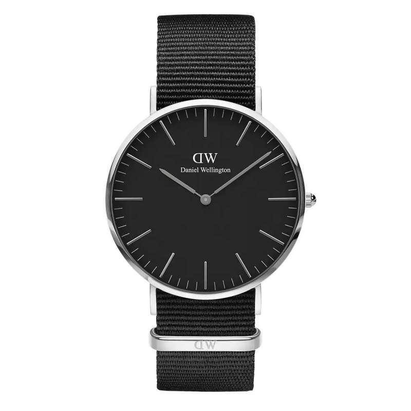Daniel Wellington Classic Cornwall 40mm Silver In Black Original Jam Tangan Pria