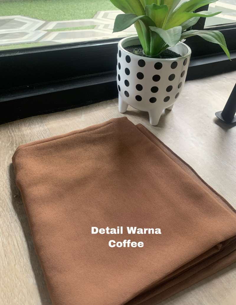 Jual Pashmina Premium Ceruty Babydoll 175x75 Coffee Online Maret 2021 Blibli