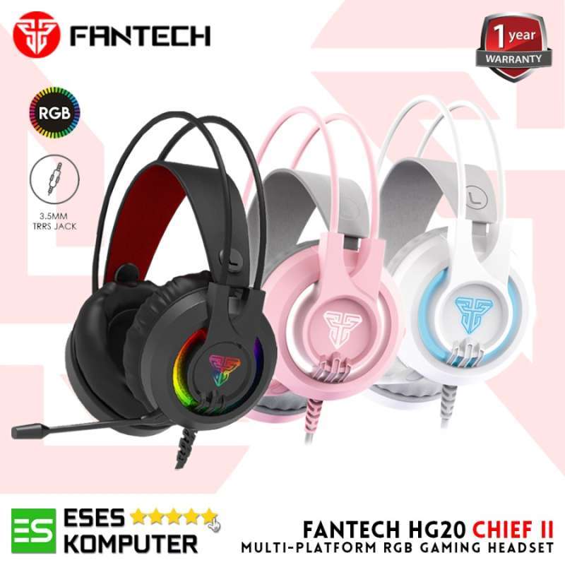 Jual Headset Fantech HG20 Chief II RGB 3.5mm Jack Headset