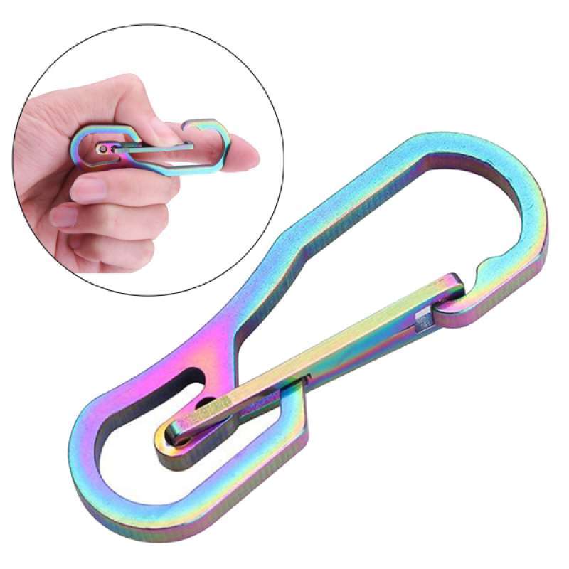 Stainless Steel Climbing Carabiner Key Chain Clip Hook Buckle Keychain Outd HF Stainless Steel Climbing Carabiner Key Chain Clip Hook Buckle Keychain Outd HF