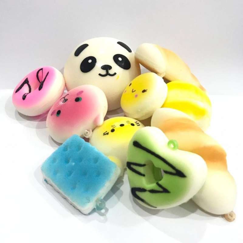10pcs Squishy Makanan Bread Dessert Squishy Paket 10pcs